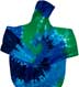 Blue/Green Spiral Tie Dye Hoodie