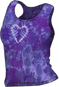 Women's Tank Top - Heart on Purple