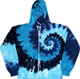 Blue Spiral Zip Up Hoodies