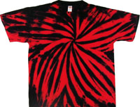 Black and Red Tie Dye Tee