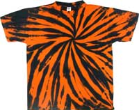 Black Orange Tie Dye Tee