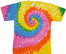 Light rainbow tie dye t-shirt