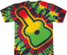 Rasta guitar tie dye t-shirt