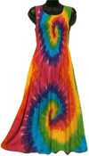 tie dye rainbow sarong tank dress