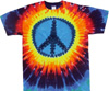 Rainbow tie dye peace sign shirt 